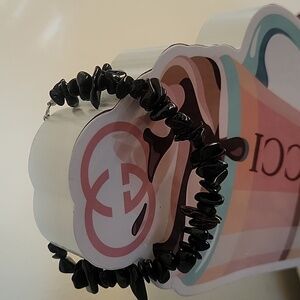 New black stones bracelet